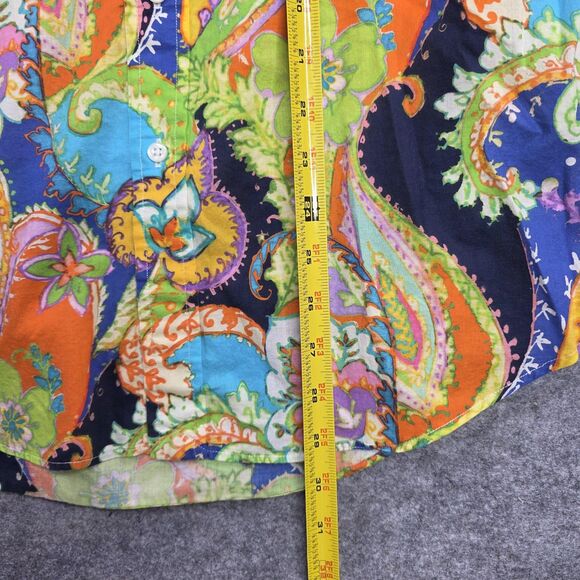 Ralph Lauren Shirt Mens Large Paisley Button Up Long Sleeve Vintage Style - Picture 7 of 10